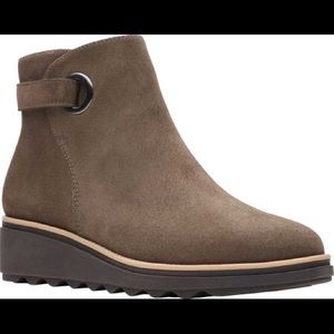 Olive Sharon Spring Suede Ankle Boot